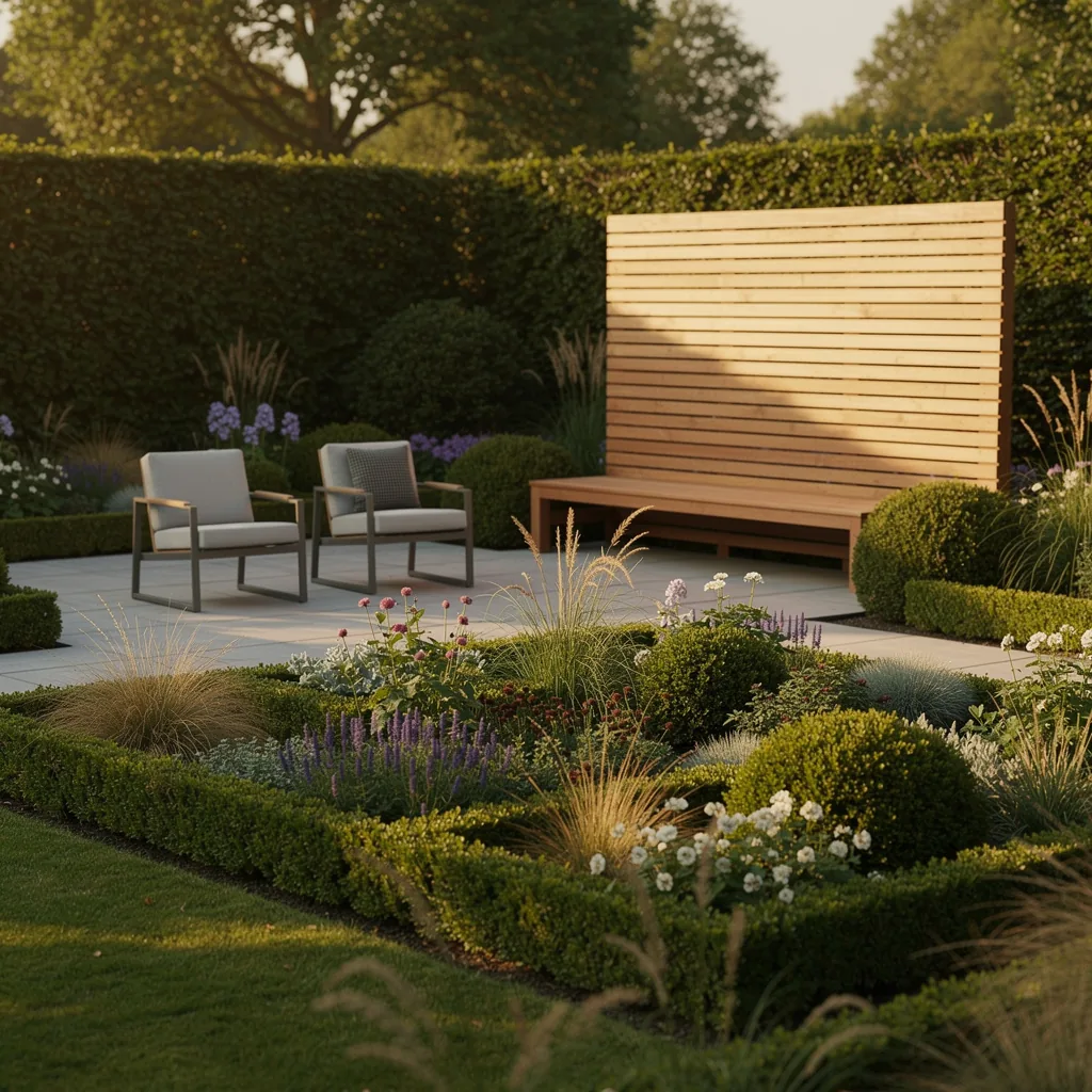 Ontwerpgerichte hoveniersrichting met luxe tuin en sfeerbeeld